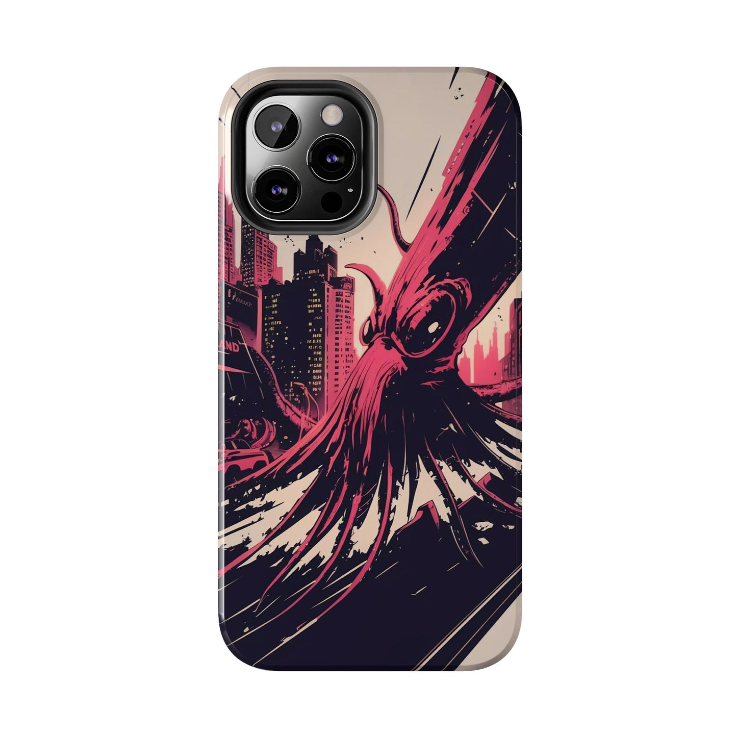 Kraken Rampage Cityscape Tough Phone Case