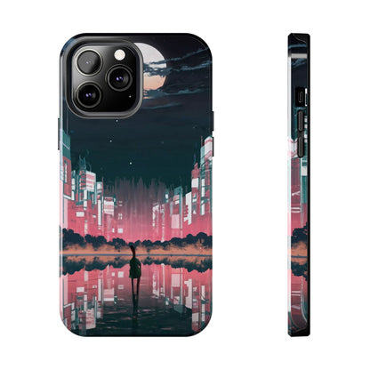 Moonlit Waterfront City Night Tough Phone Case