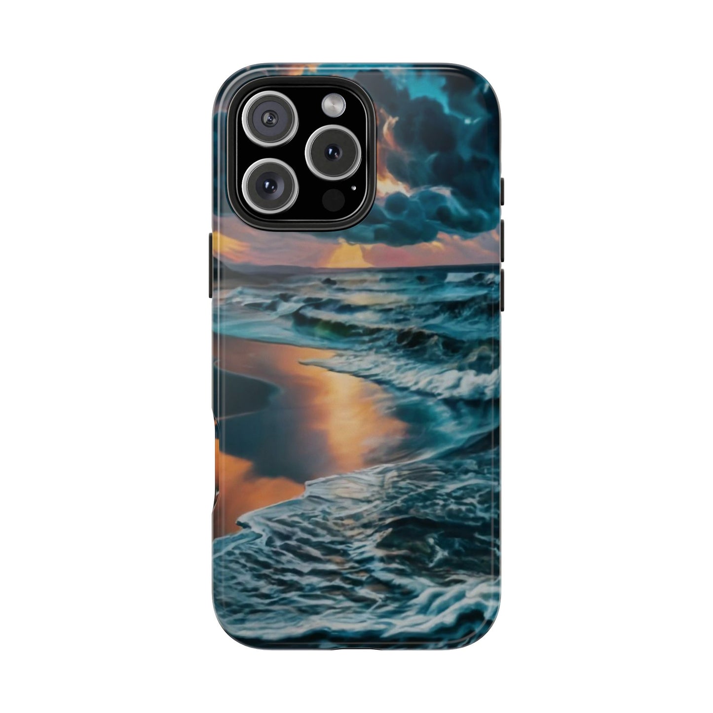 Coastal Sunset Waves Tough Phone Case