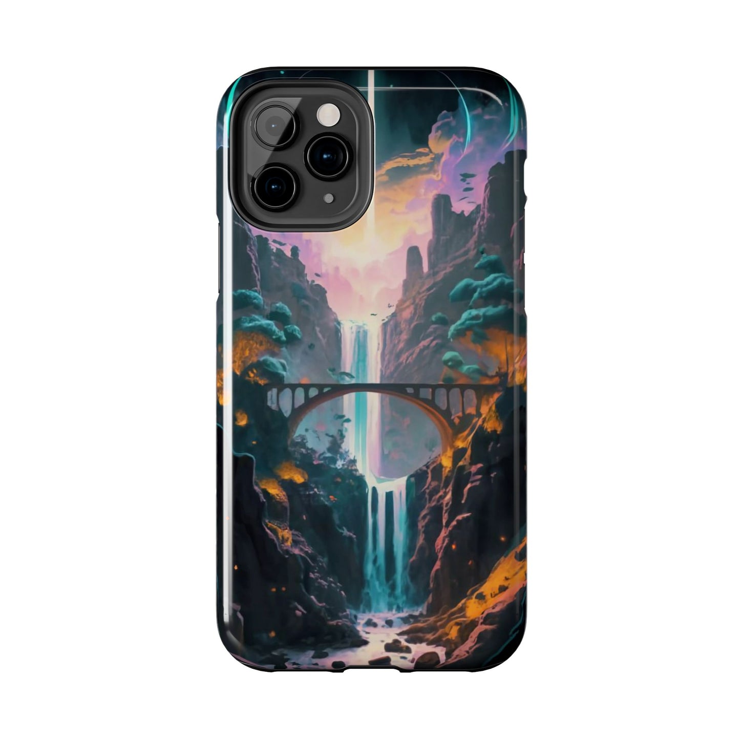 Midnight Cascade Blue Moon Tough Phone Case