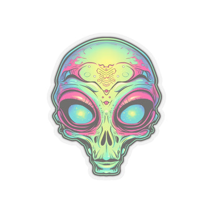 Galactic Spectrum Alien Head Vinyl Sticker