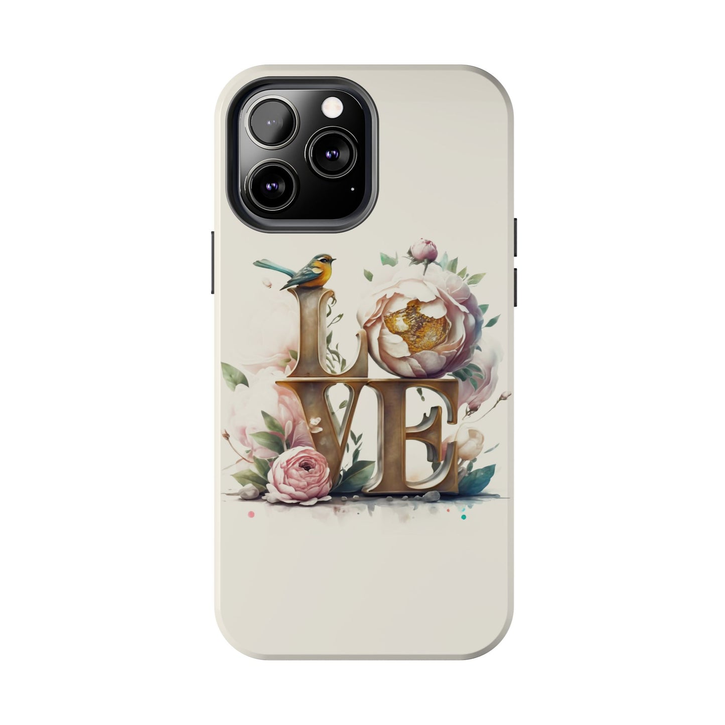 Lovebird and Bloom Watercolor Tough Phone Case