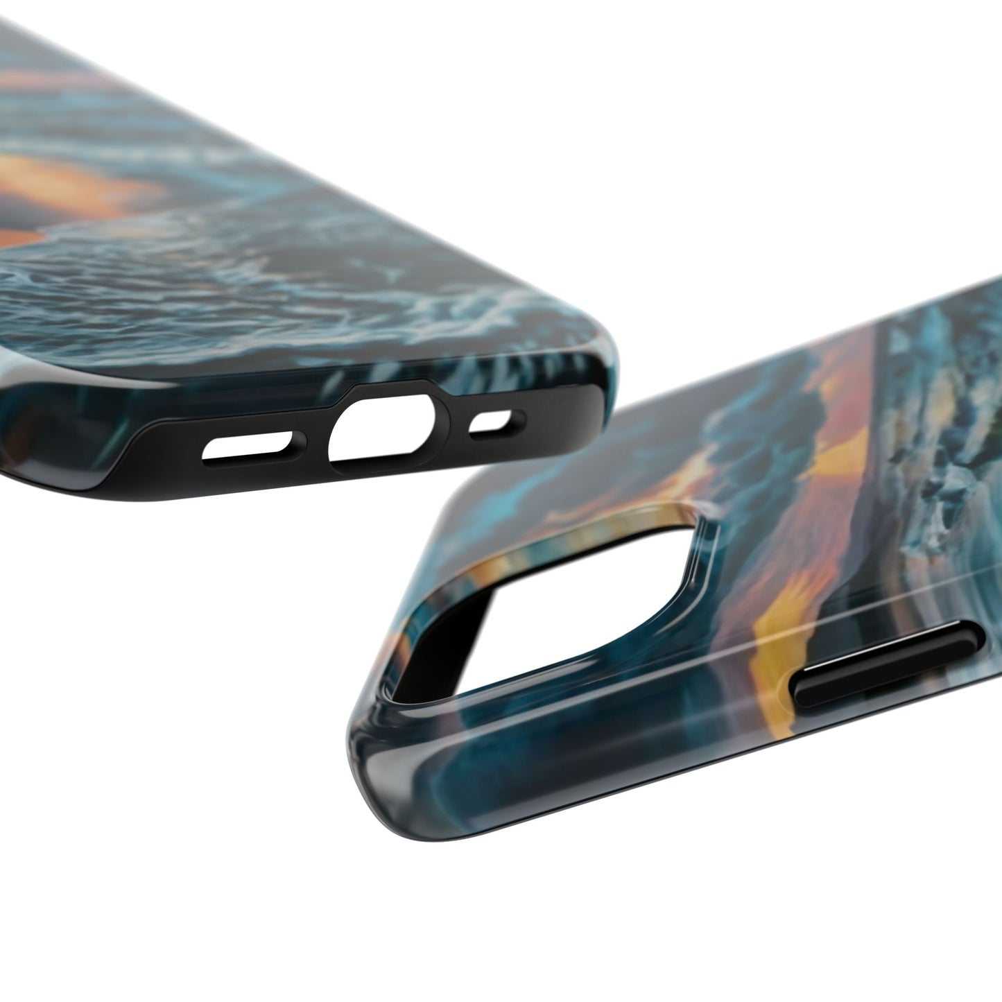 Coastal Sunset Waves Tough Phone Case