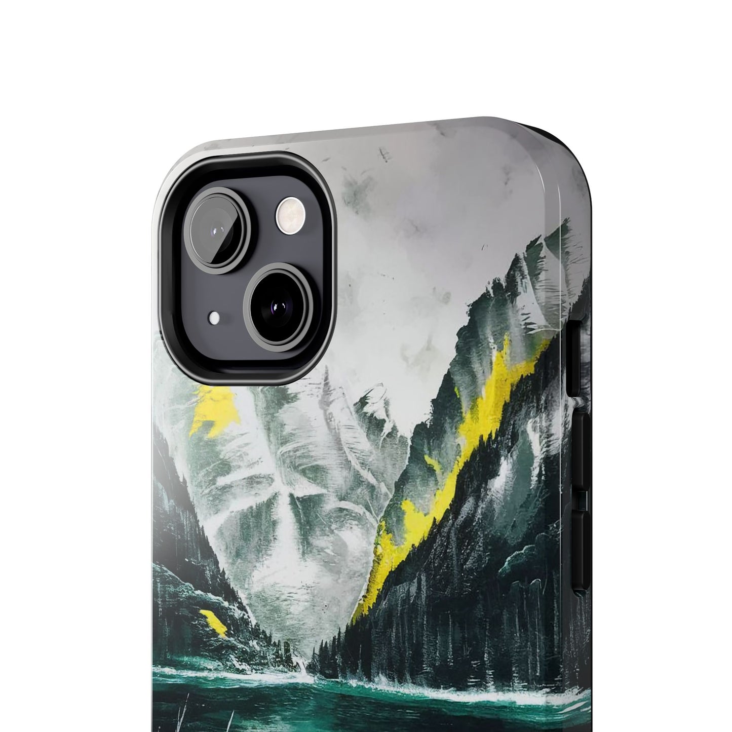 Serene Valley Charcoal Landscape Tough Phone Case