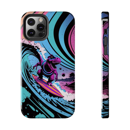 Cosmic T-Rex Surfer Adventure Tough Phone Case