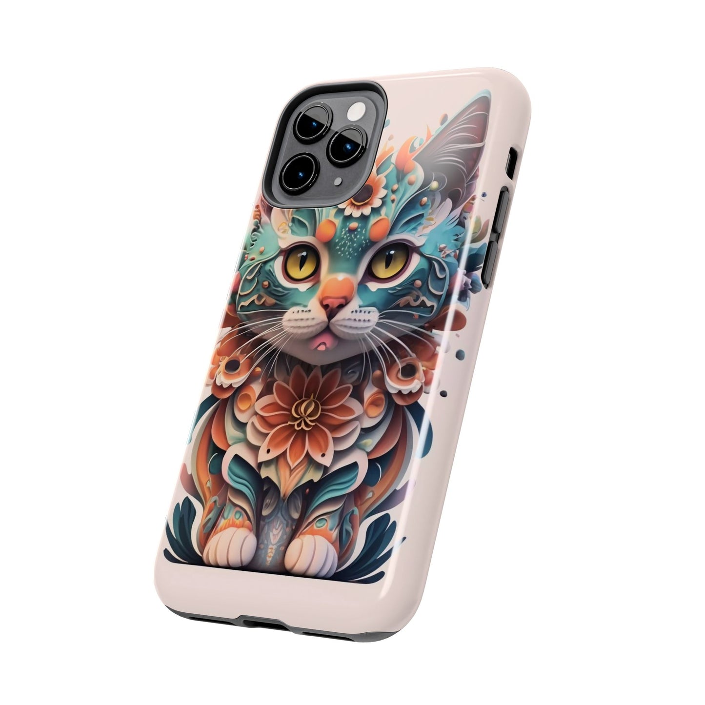 Floral Feline Armor Case