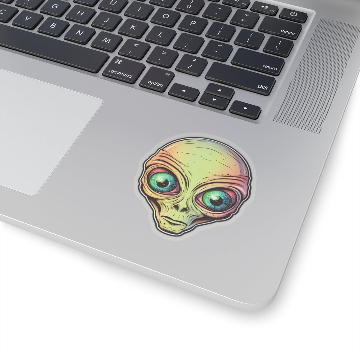 Cosmic Gradient Alien Head Vinyl Sticker