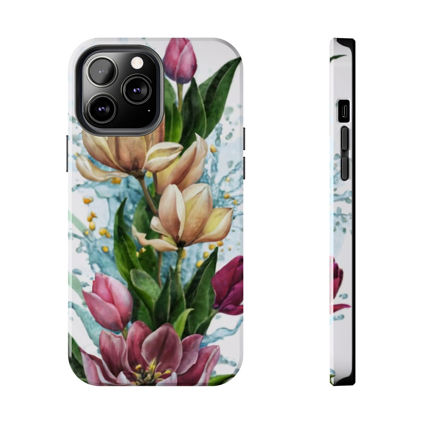 Blossom Splash Watercolor Floral Tough Phone Case