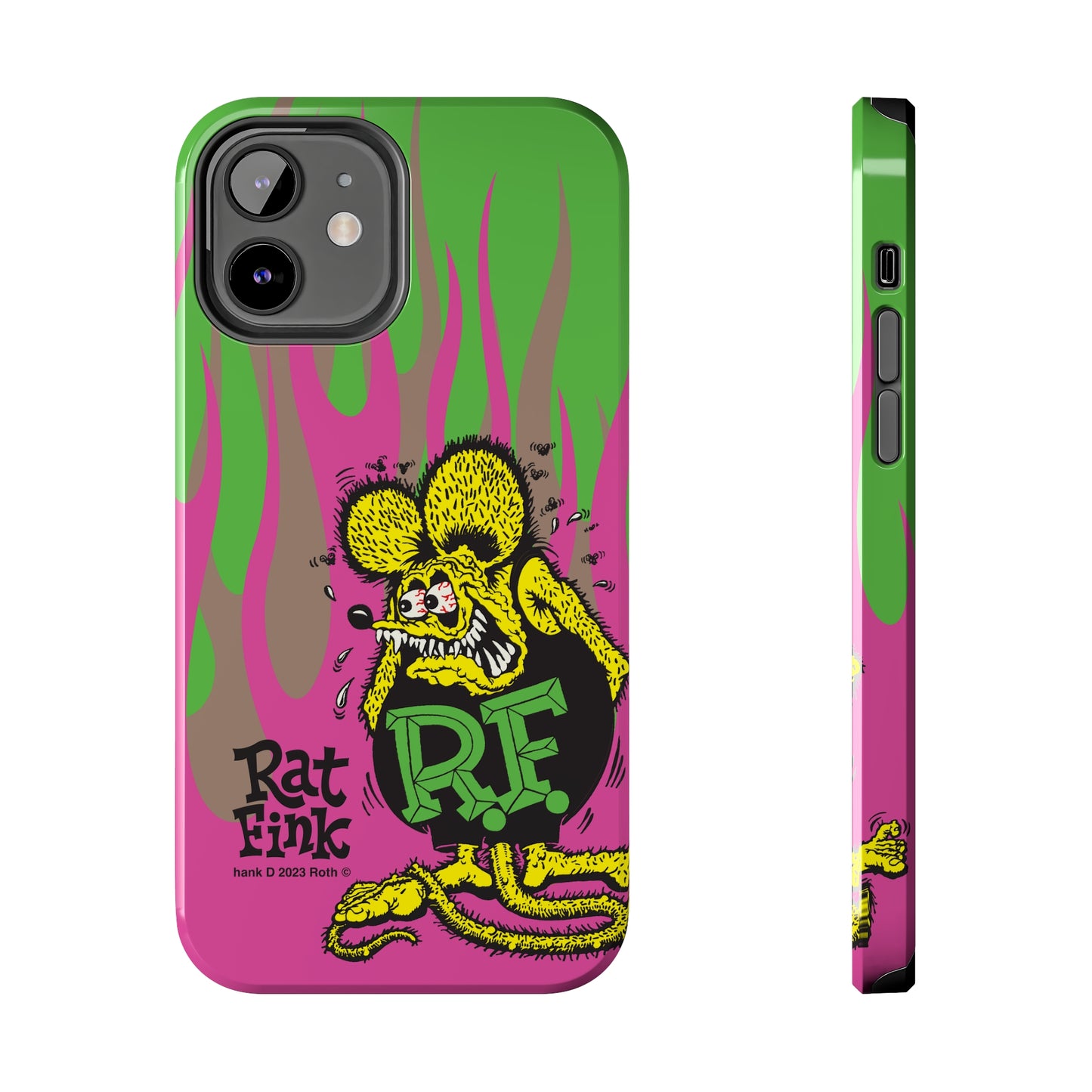 Fink Flames - Pink/Green - Tough Phone Case