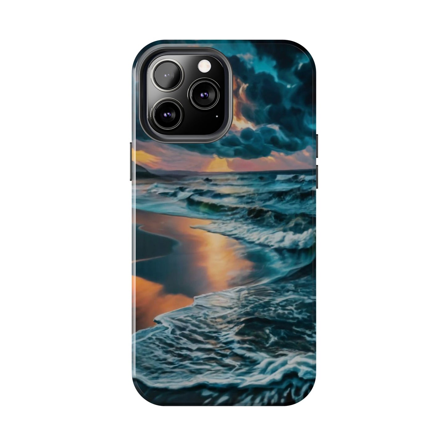 Coastal Sunset Waves Tough Phone Case