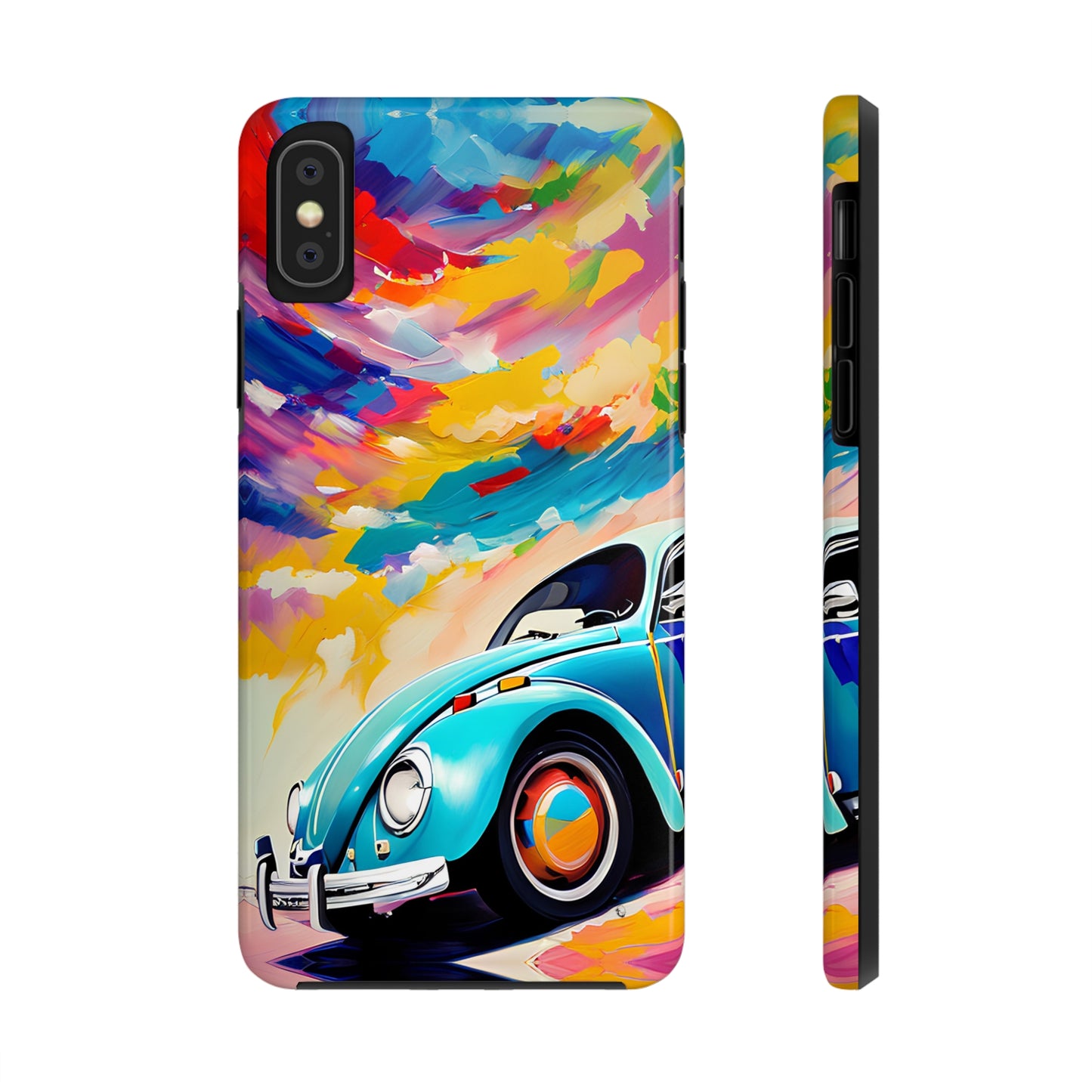 Painted Blue VDub Beetle - Tough Phone Case