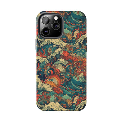 Multi-Hued Swirls - Wave of Colors - Tough Phone Case