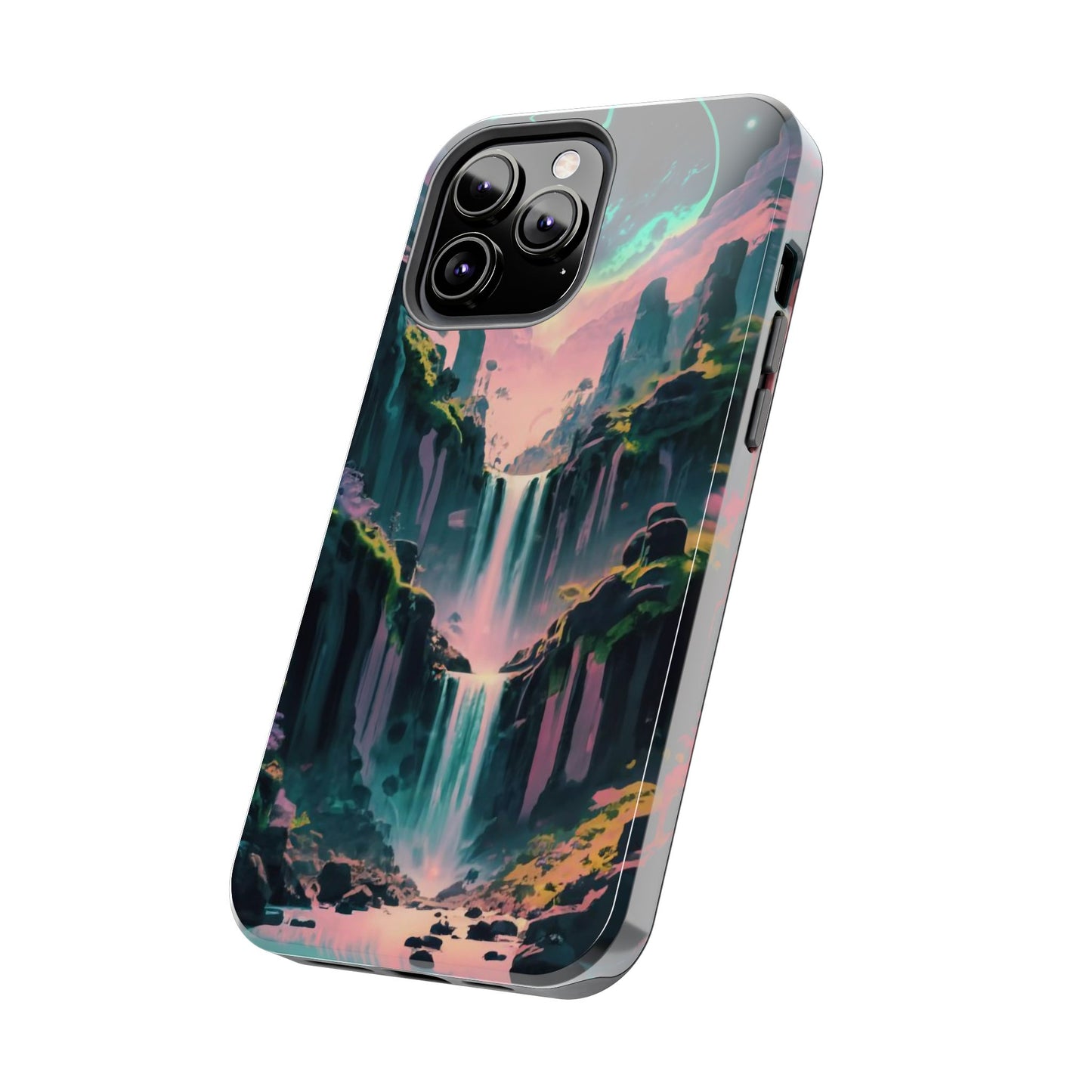 Moonfall Cascades Night View Tough Phone Case