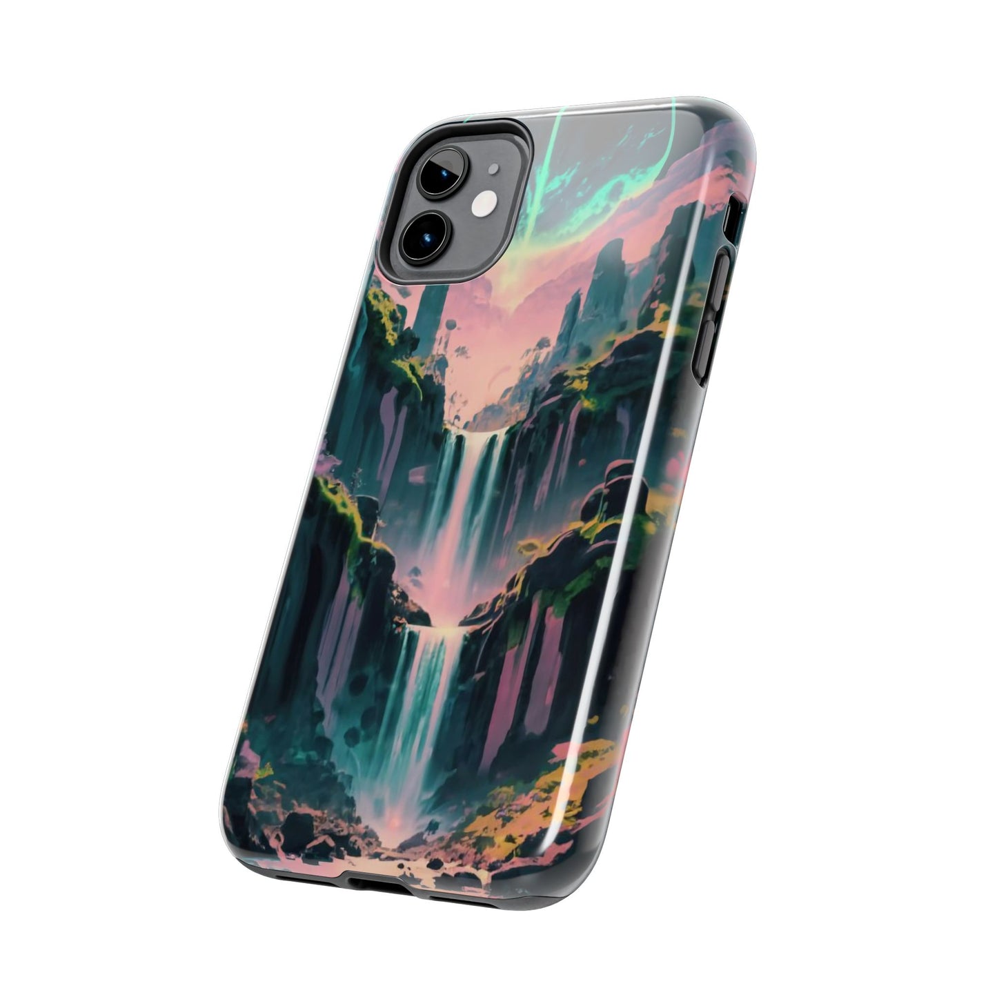 Moonfall Cascades Night View Tough Phone Case