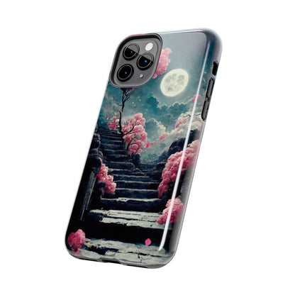 Mountain Path Cherry Blossoms Tough Phone Case