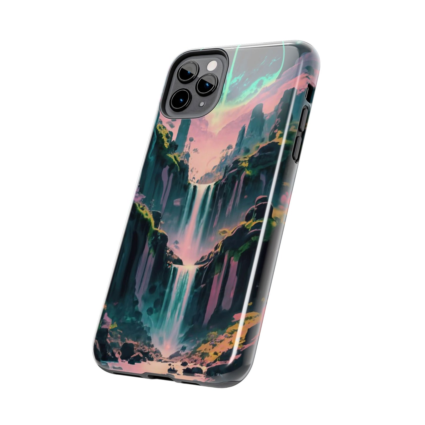 Moonfall Cascades Night View Tough Phone Case