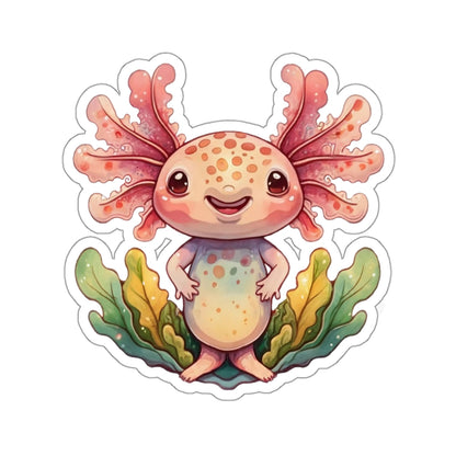 Cute Axolotl Watercolor Cartoon Sticker