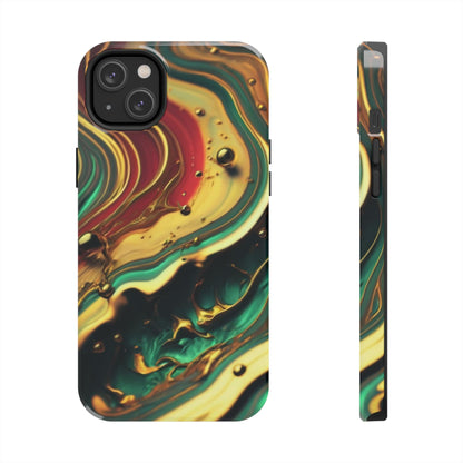 Golden Fluid Waves Defender Case