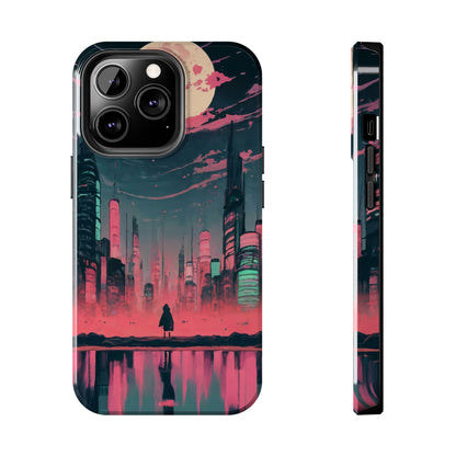 Moonlit Cityscape Night View Tough Phone Case