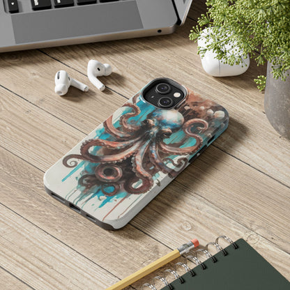 Serene Octopus Watercolor Tough Phone Case