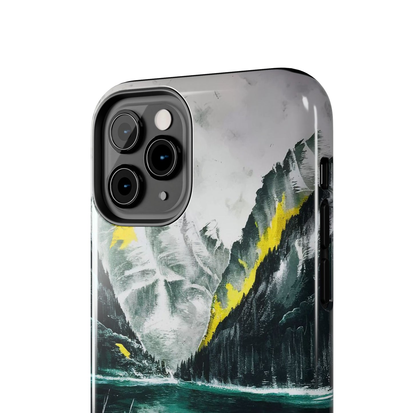 Serene Valley Charcoal Landscape Tough Phone Case