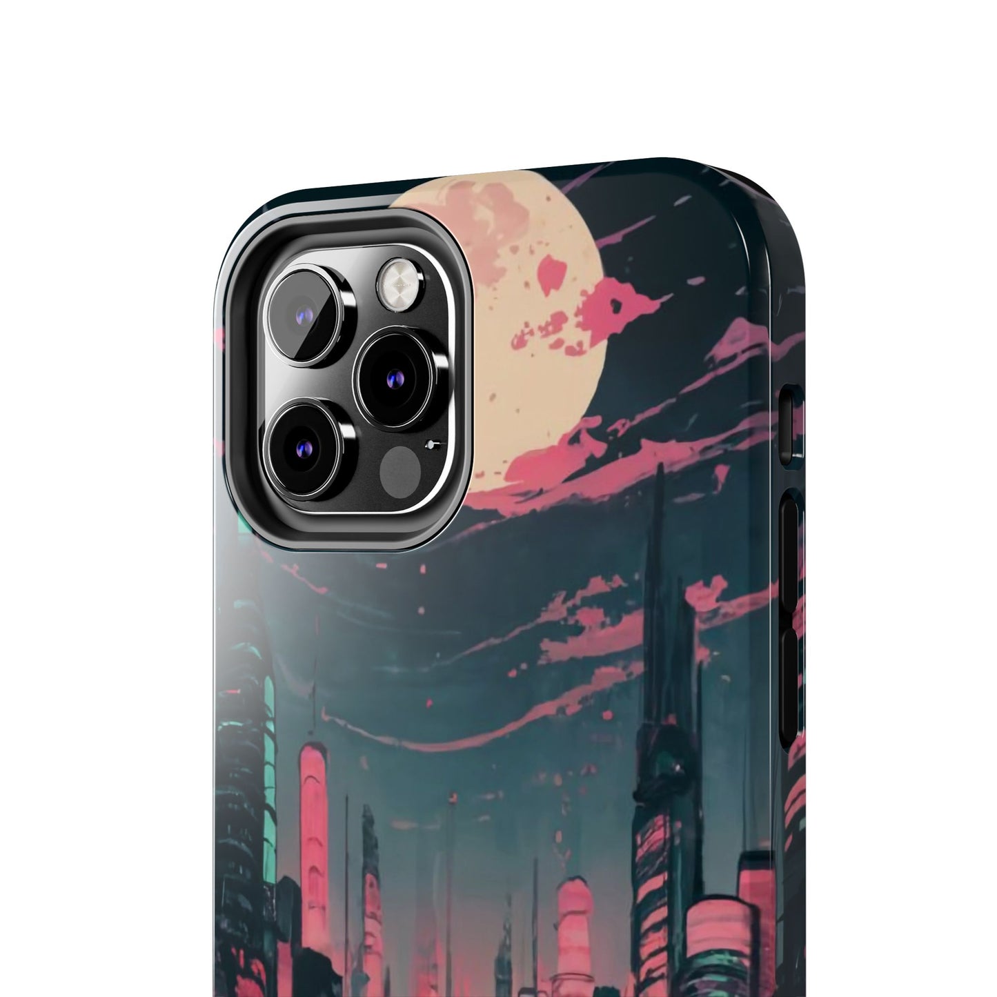 Moonlit Cityscape Night View Tough Phone Case