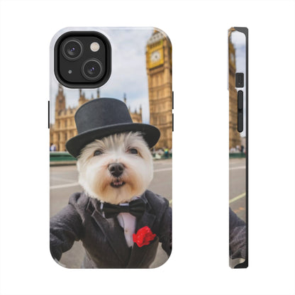 Dapper Maltese Selfie at Big Ben Tough Phone Case