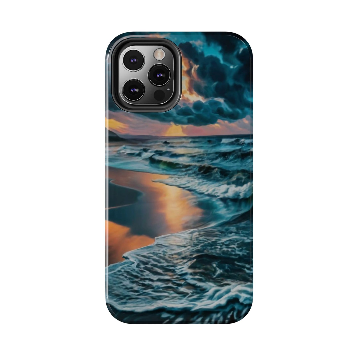 Coastal Sunset Waves Tough Phone Case