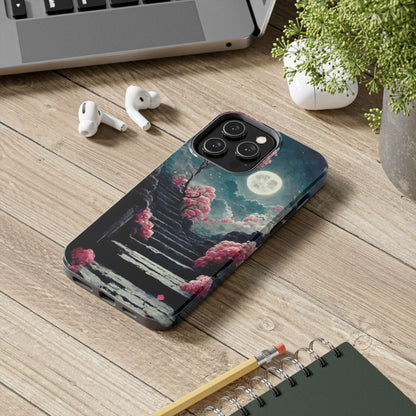 Mountain Path Cherry Blossoms Tough Phone Case