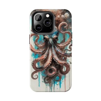 Serene Octopus Watercolor Tough Phone Case