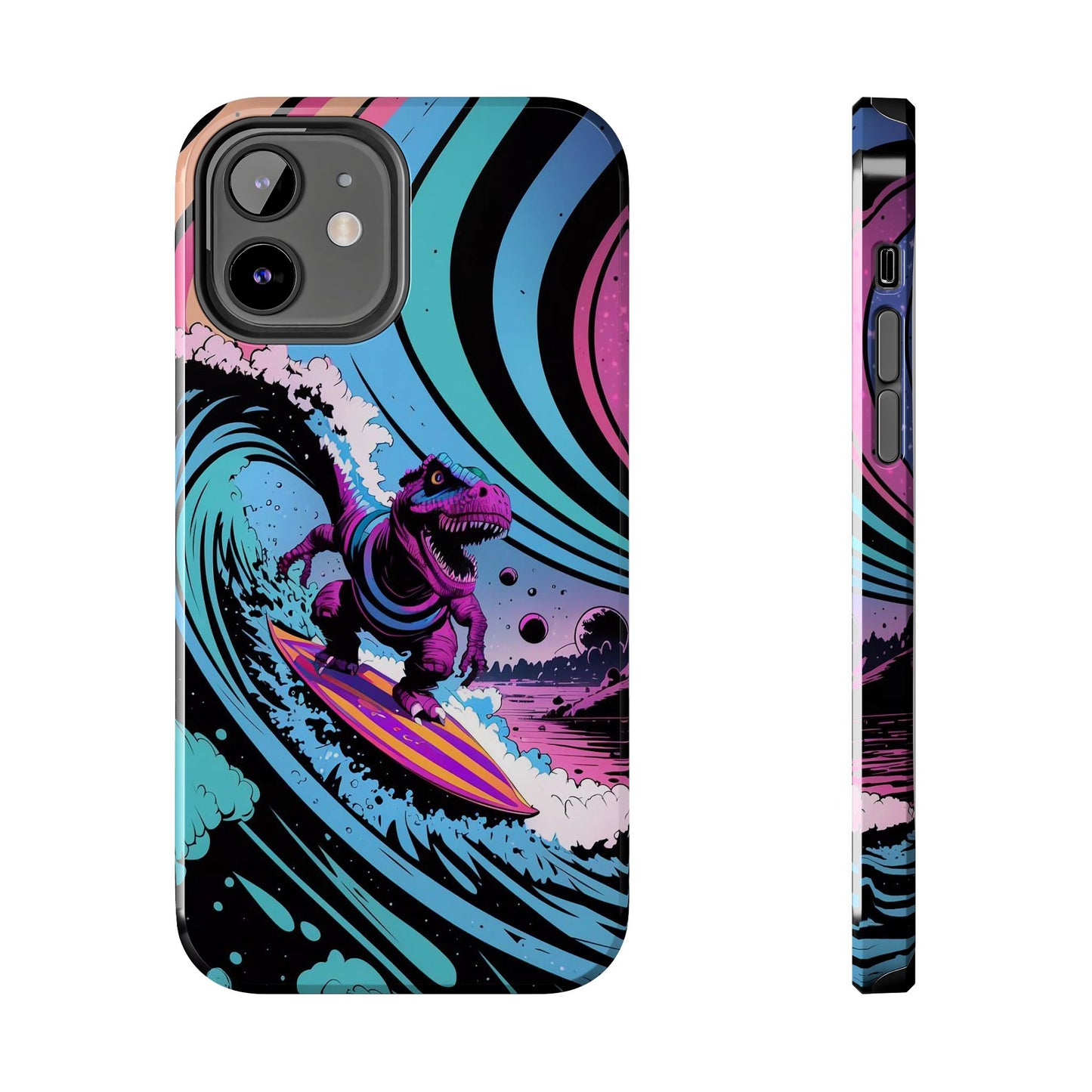 Cosmic T-Rex Surfer Adventure Tough Phone Case