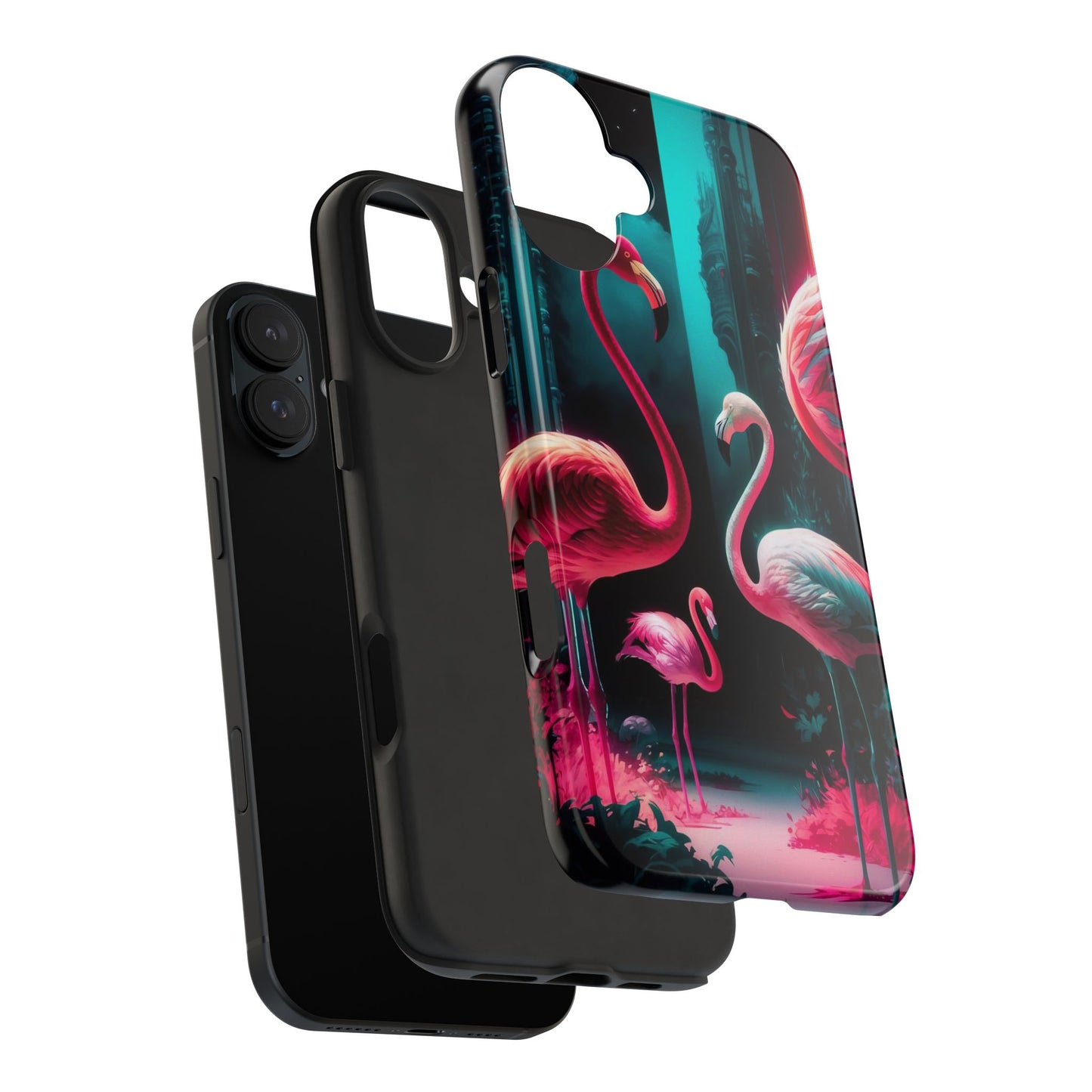 Vibrant Flamingo Gathering Tough Phone Case