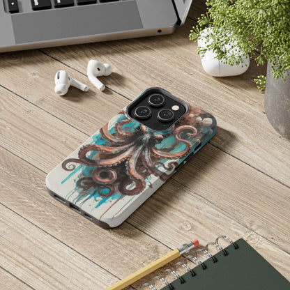 Serene Octopus Watercolor Tough Phone Case