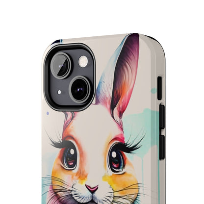 Minimalist Bunny Abstract Art Tough Phone Case