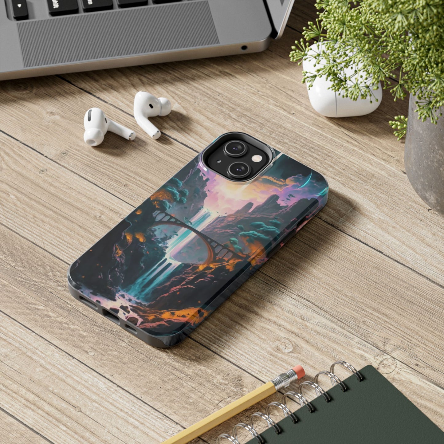 Midnight Cascade Blue Moon Tough Phone Case