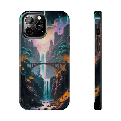 Midnight Cascade Blue Moon Tough Phone Case