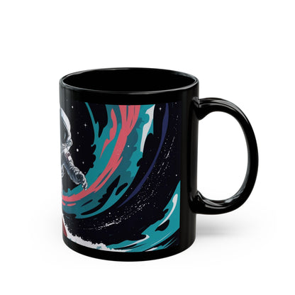 Cosmic Wave Rider Mug – Astronaut Surfing in Space