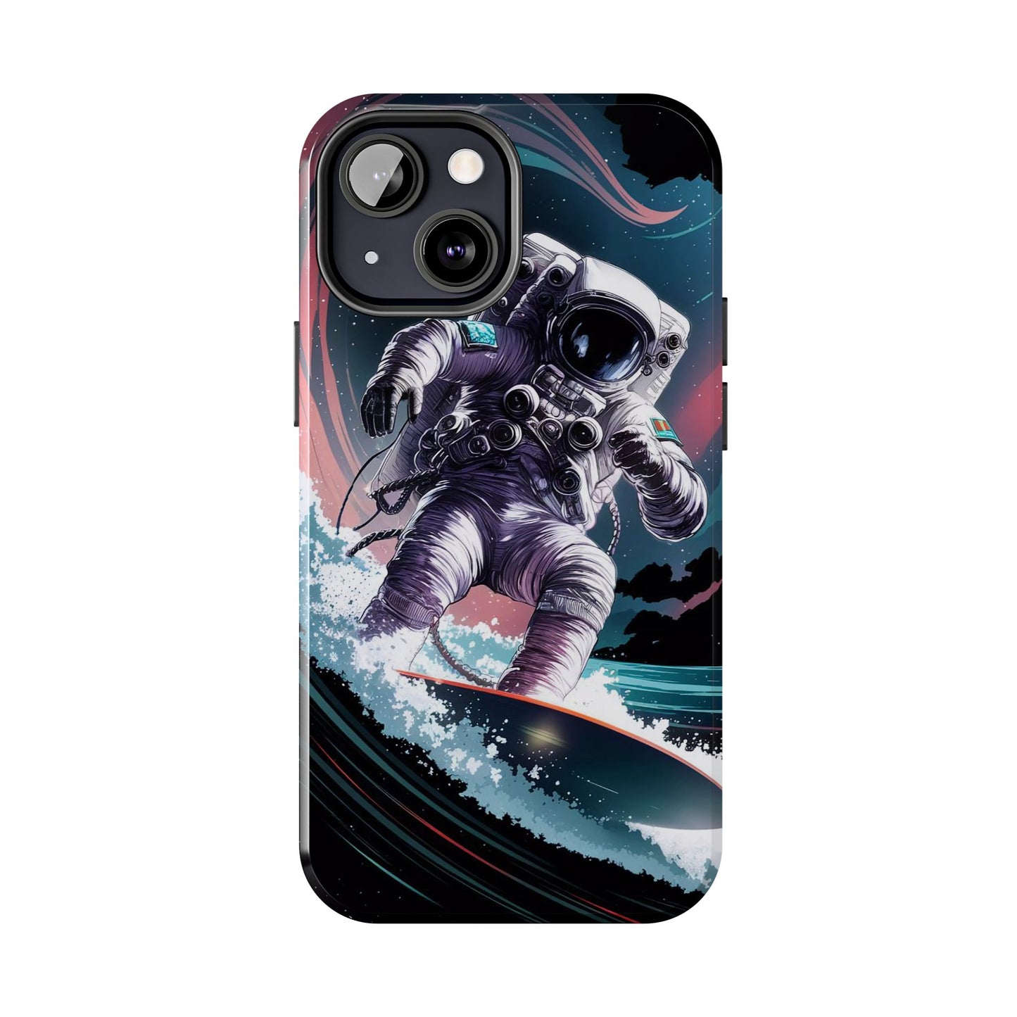 Cosmic Crest Astronaut Wave Rider Tough Phone Case