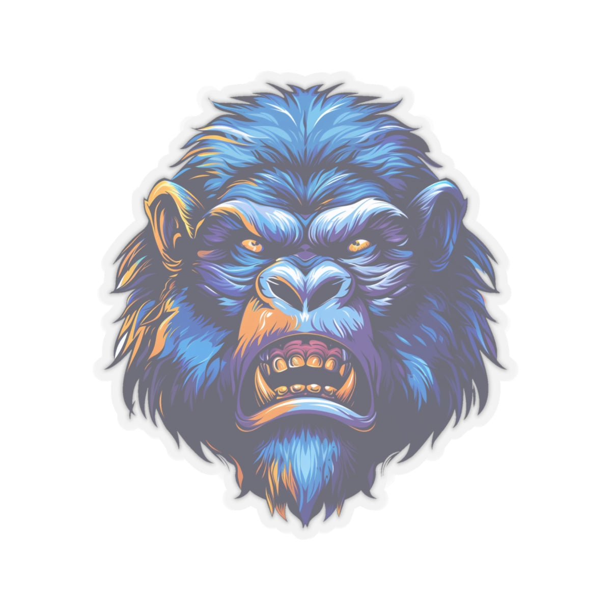 Blue Fury Yeti Vinyl Sticker