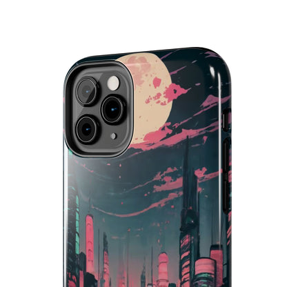 Moonlit Cityscape Night View Tough Phone Case