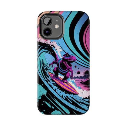 Cosmic T-Rex Surfer Adventure Tough Phone Case