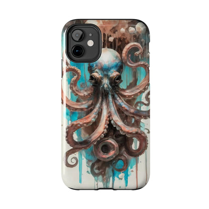 Serene Octopus Watercolor Tough Phone Case