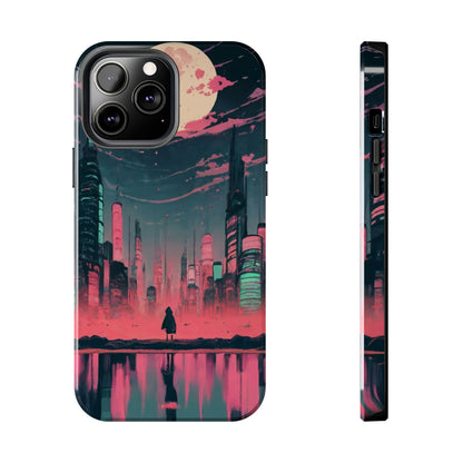 Moonlit Cityscape Night View Tough Phone Case