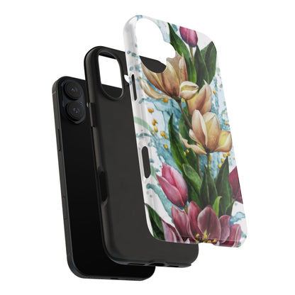 Blossom Splash Watercolor Floral Tough Phone Case