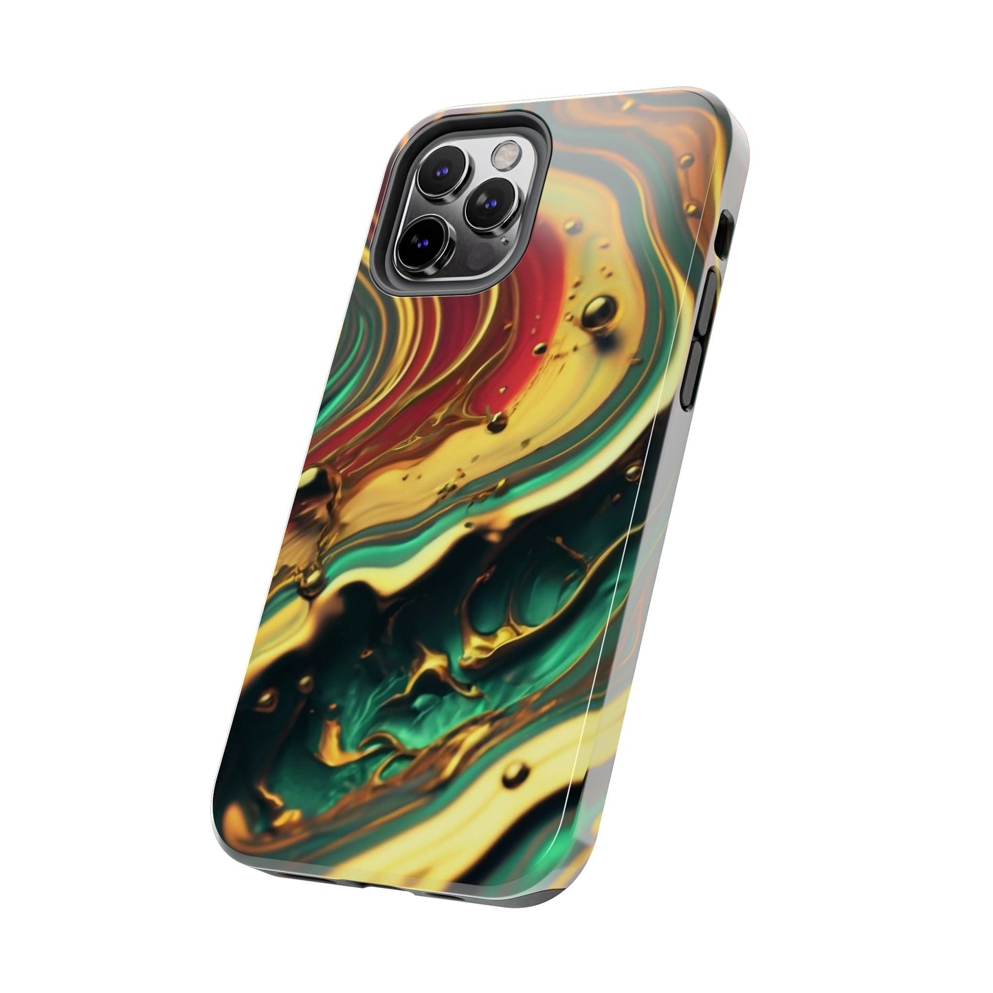 Golden Fluid Waves Defender Case