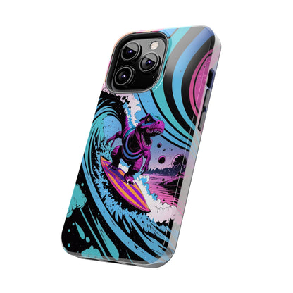 Cosmic T-Rex Surfer Adventure Tough Phone Case