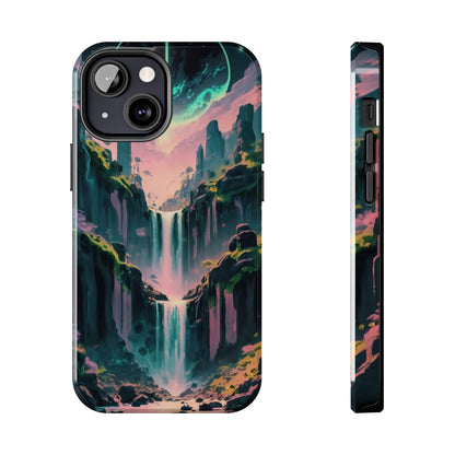 Moonfall Cascades Night View Tough Phone Case