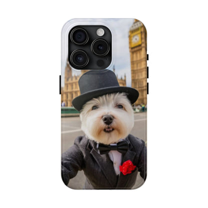 Dapper Maltese Selfie at Big Ben Tough Phone Case