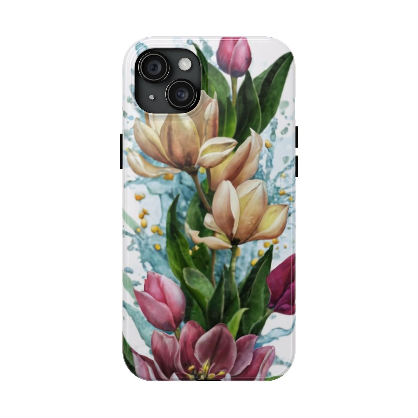 Blossom Splash Watercolor Floral Tough Phone Case