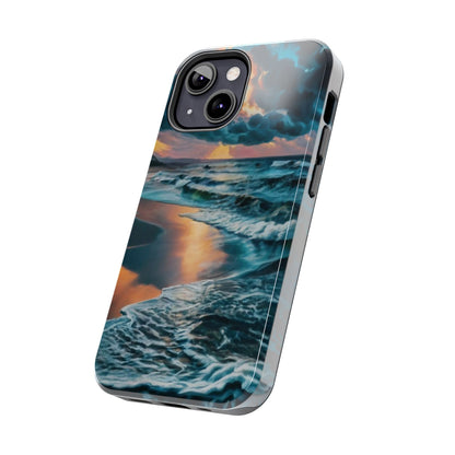 Coastal Sunset Waves Tough Phone Case